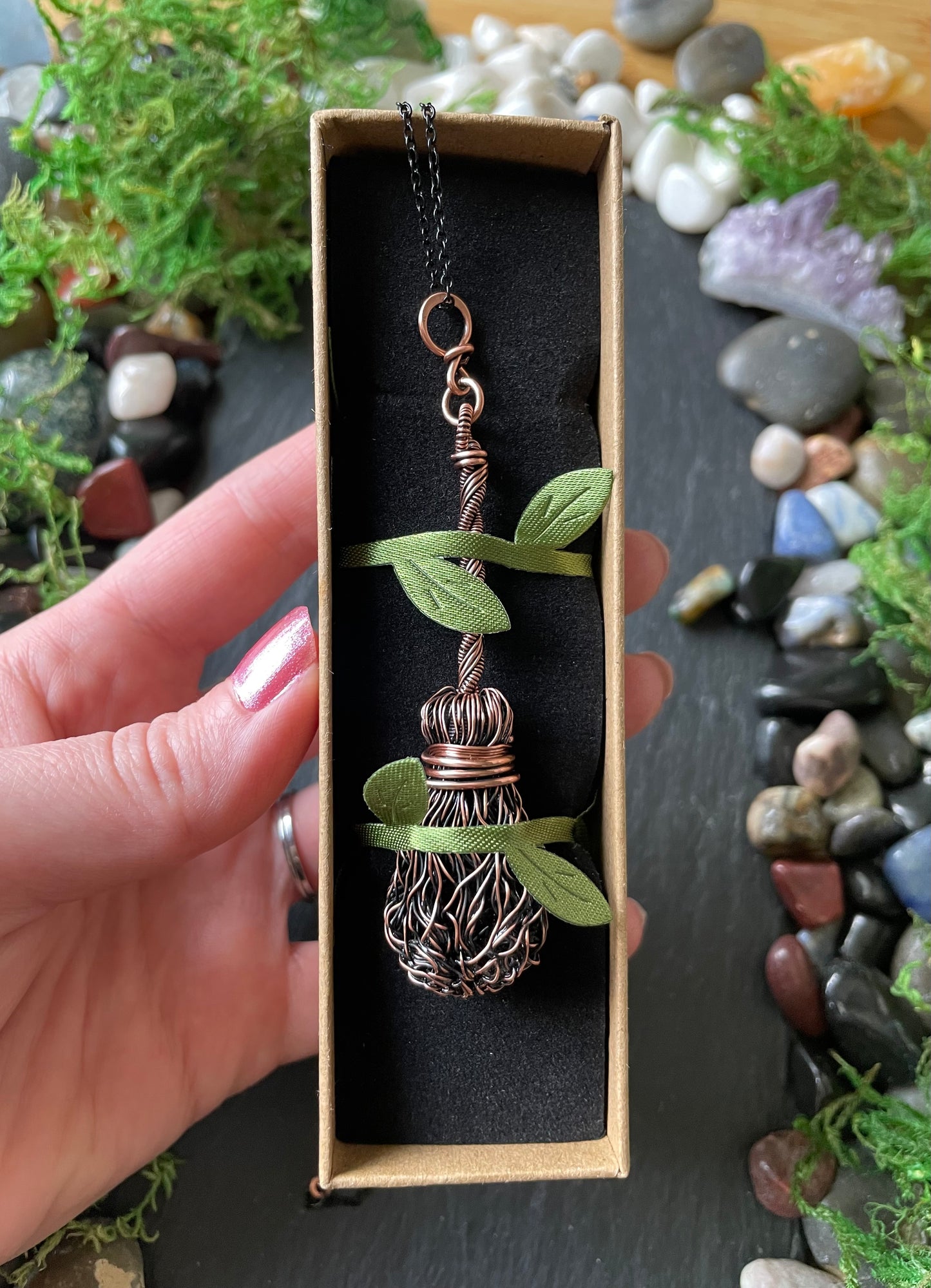 006. Miniature Collectible Broom Pendant With Straight Handle | Add Custom Name Charm
