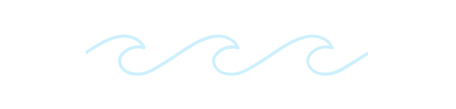 Wavy line design in light blue on a white background