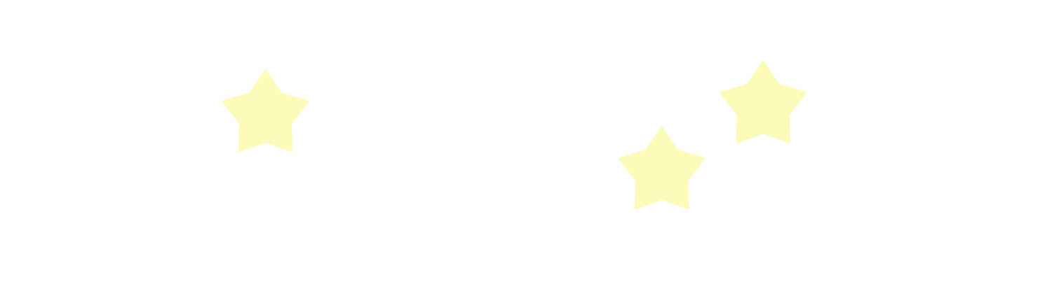 Three yellow stars on a white background