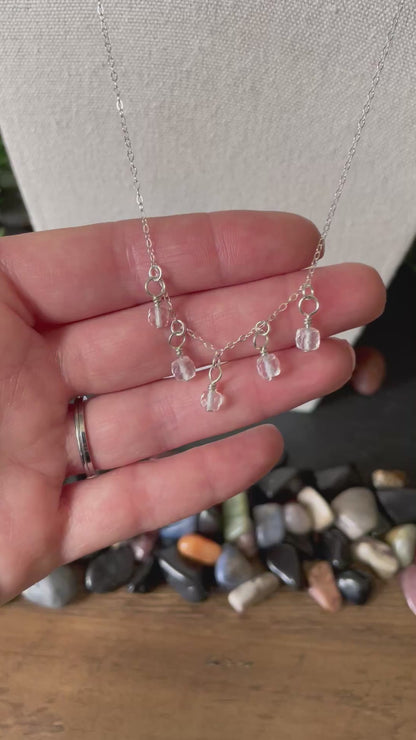 Quartz Charm Necklace, Made With .925 Sterling Silver | One-of-a-Kind Handmade